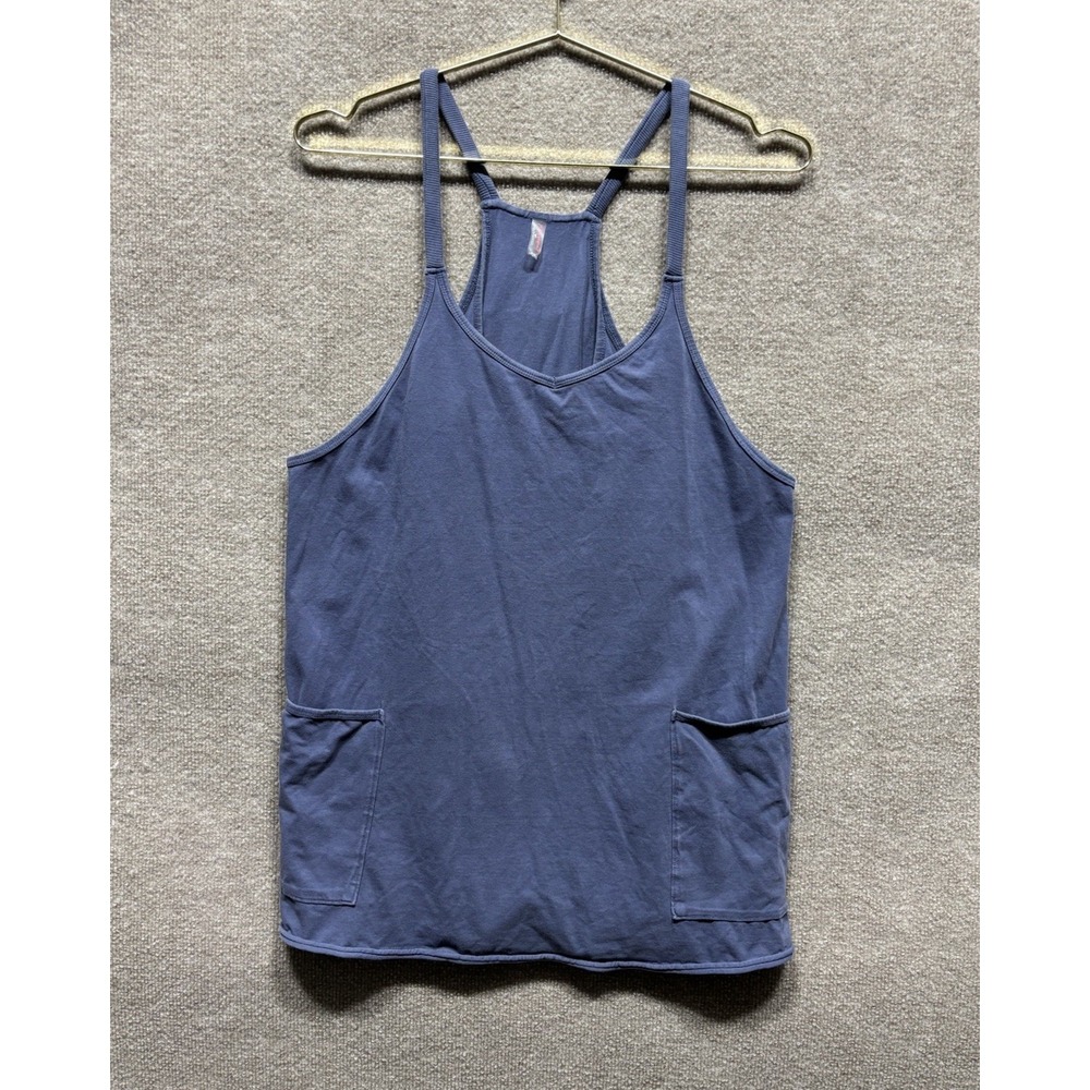 Free People Blue Racerback Romper with Pockets size medium